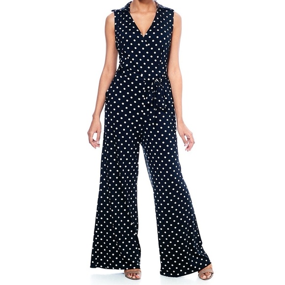 Enfocus Studio Polka Dot Jumpsuit Size 6 - Picture 1 of 5